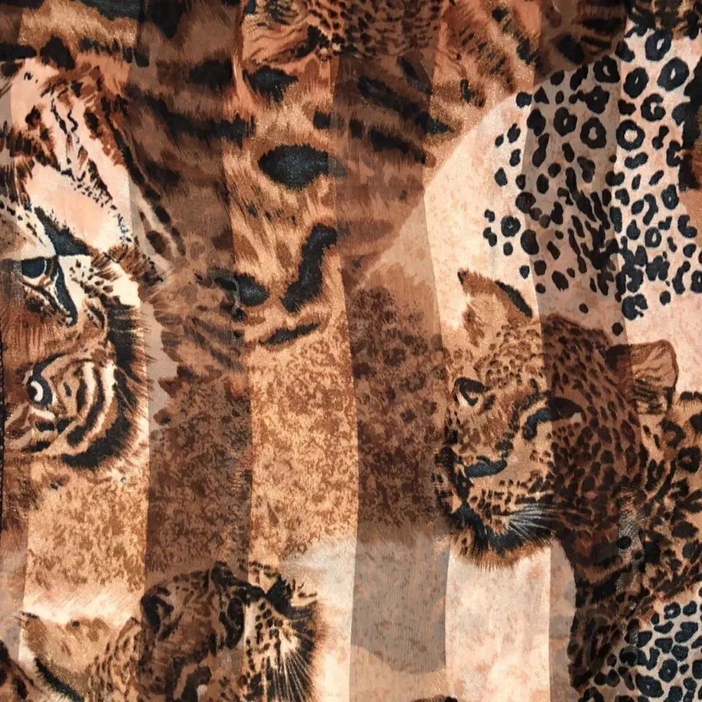 StripedâPolyester LeopardâPrintâScarf - Picture 11 of 11